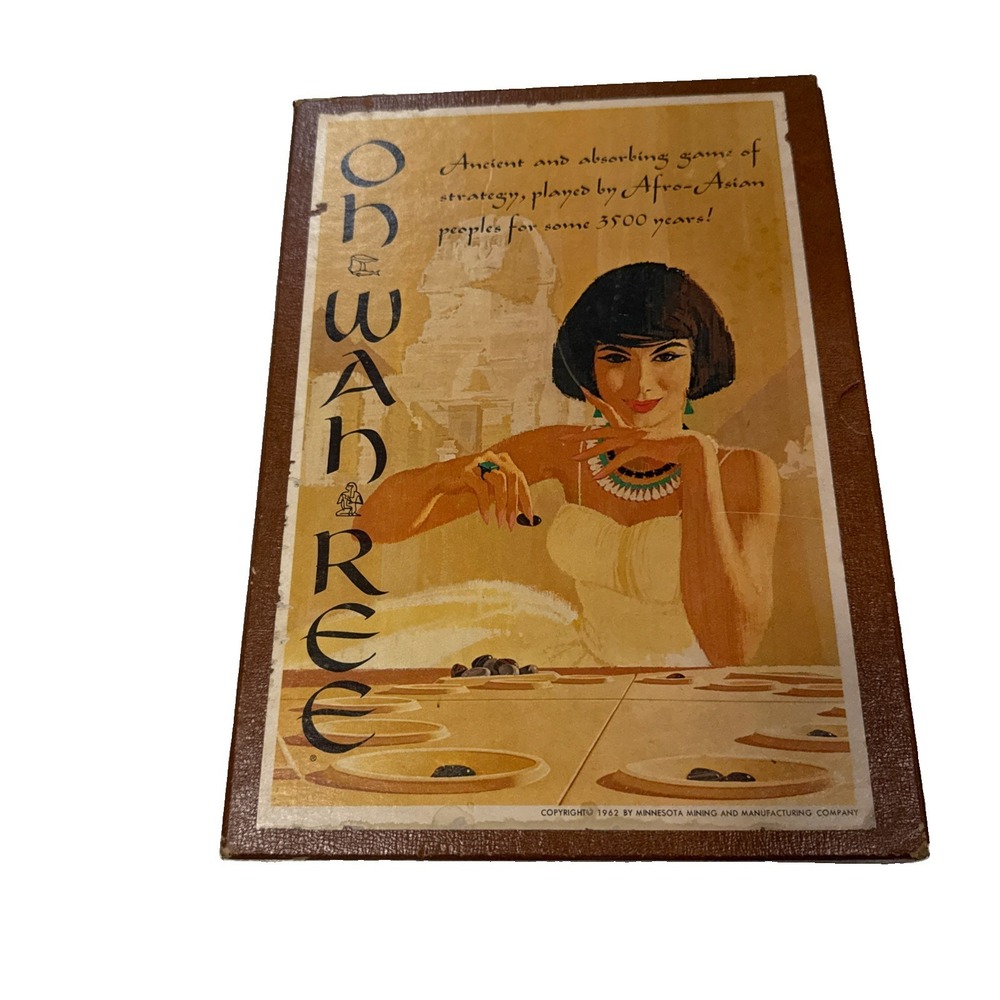 Oh Wah Ree Vintage 1962 3M Bookshelf Board Game Ancient Game Of Strategy